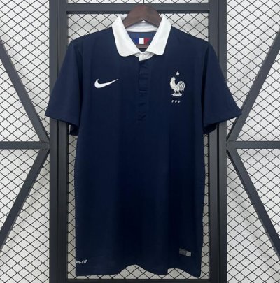 2014 France Retro Home Soccer Jersey Shirt
