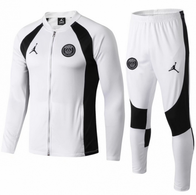 2018-19 PSG x Jordan Flight Knit White Jacket Training Kits