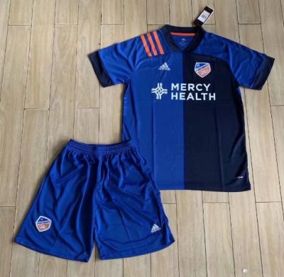 Kids FC Cincinnati 2020-21 Home Soccer Kits Shirt With Shorts