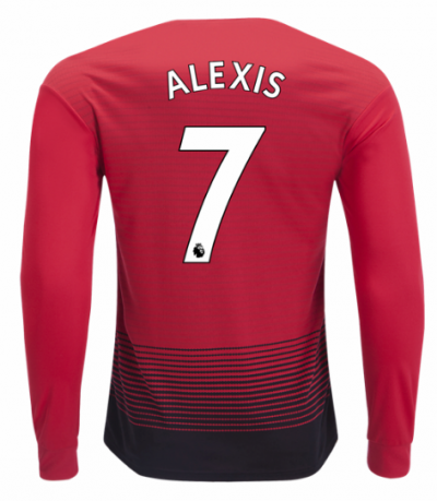 2018-19 Manchester United LS Home Soccer Jersey Shirt Alexis Sanchez #7
