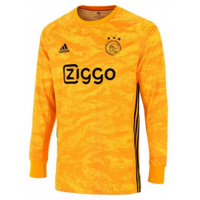 2019-20 Ajax Long Sleeve Goalkeeper Yellow Soccer Jersey Shirt