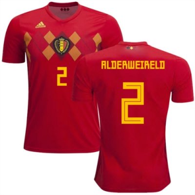 2018 World Cup Belgium Home Soccer Jersey Shirt Toby Alderweireld #2