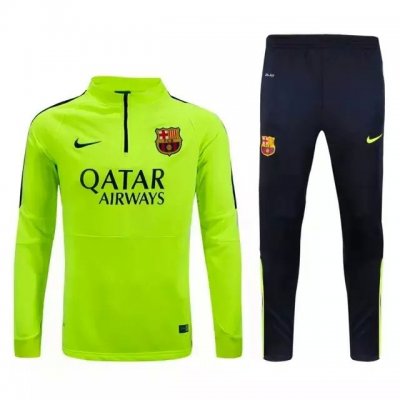 2015-16 Barcelona Fluorescent Green Sweater With Pants