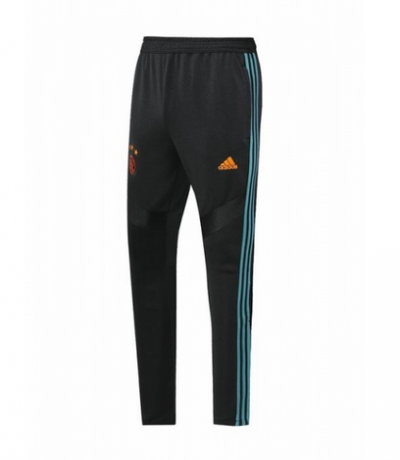2019-20 Ajax Black Training Sports Pants Green Stripe