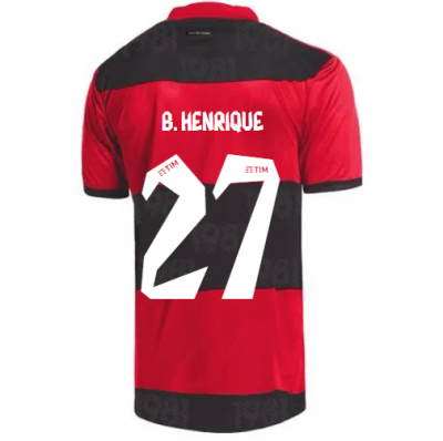 2021-22 Flamengo Home Soccer Jersey Shirt B. HENRIQUE #27