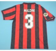 1993-94 AC Milan Retro Home Soccer Jersey Shirt #3 MALDINI