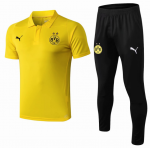 2018-19 Borussia Dortmund Yellow Polo Kits Shirt + Pants