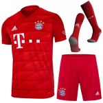 2019-20 Bayern Munich Home Soccer Jersey Whole Kit (Shirt + Shorts + Socks)