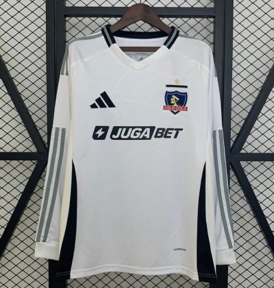 2025-26 Colo-Colo Long Sleeve Home Soccer Jersey Shirt