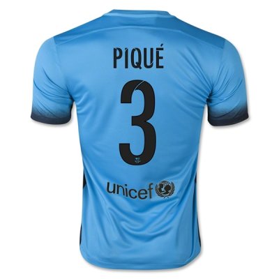 2015-16 Barcelona PIQUE 3 Third Soccer Jersey