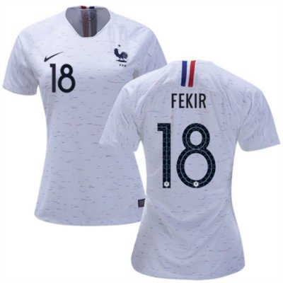Women 2018 World Cup France Away Soccer Jersey Shirt Nabil Fekir #18