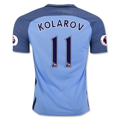 2016-17 Manchester City 11 KOLAROV Home Soccer Jersey