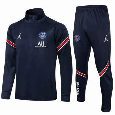 2021-22 PSG x Jordan Navy Training Kits Jacket with Pants