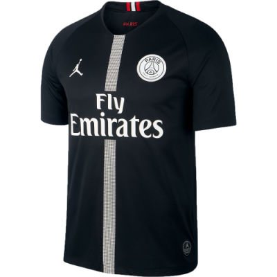 2018-19 Psg JORDAN Third Away Black Soccer Jersey Shirt