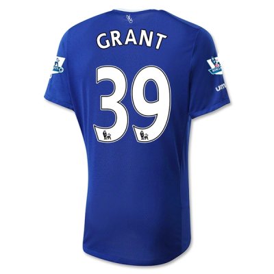 2015-16 Everton GRANT #39 Home Soccer Jersey
