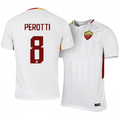 2017-18 Roma Diego Perotti #8 Away Soccer Jersey