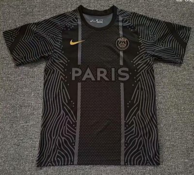 2020-21 PSG Paris Black Short Sleeve Training Shirt