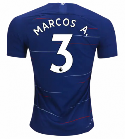 2018-19 Chelsea Home Soccer Jersey Shirt Marcos Alonso #3