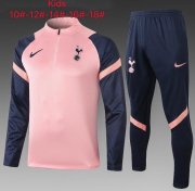 Kids 2020-21 Tottenham Hotspur Pink Training Kits Youth Sweatshirt with Pants
