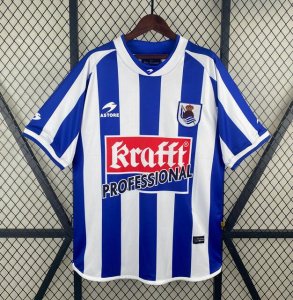 2002-03 Real Sociedad Retro Home Soccer Jersey Shirt