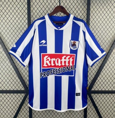 2002-03 Real Sociedad Retro Home Soccer Jersey Shirt
