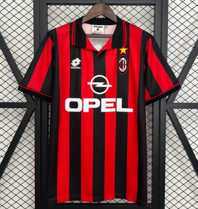 1997-98 AC Milan Retro Home Soccer Jersey Shirt