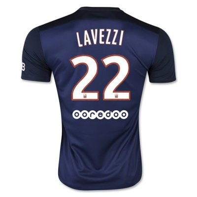 2015-16 PSG LAVEZZI #22 Home Soccer Jersey
