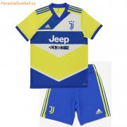 2021-22 Juventus Kids Third Away Soccer Kits Shirt With Shorts