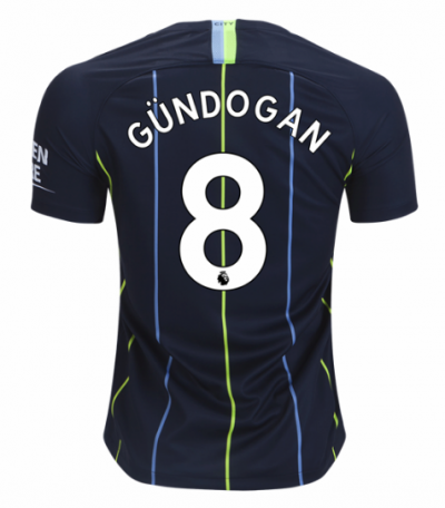 2018-19 Manchester City Away Soccer Jersey Shirt Ilkay Gundogan #8