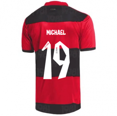 2021-22 Flamengo Home Soccer Jersey Shirt MICHAEL #19