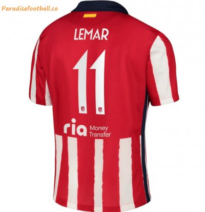 2020-21 Atlético Madrid Metropolitano Home Soccer Jersey Shirt with Lemar 11 printing