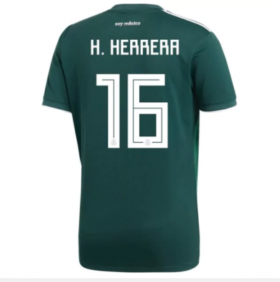 2018 World Cup Mexico #16 H. HERRERA Home Soccer Jersey Shirt