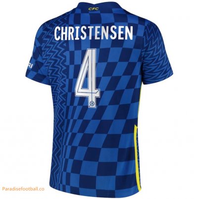 2021-22 Chelsea Cup Home Soccer Jersey Shirt with Christensen 4 printing