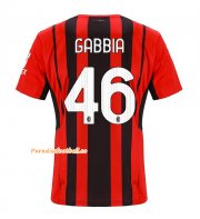 2021-22 AC Milan Home Soccer Jersey Shirt with GABBIA 46 printing