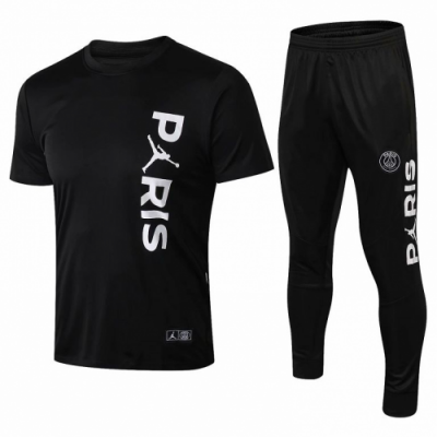 2018-19 Psg Jordan Black Short Sleeve Training Kits