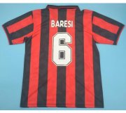 1993-94 AC Milan Retro Home Soccer Jersey Shirt #6 BARESI