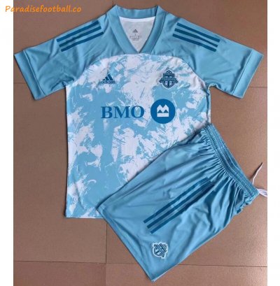 Kids Toronto FC 2021-22 PRIMEBLUE Soccer Kits Shirt With Shorts