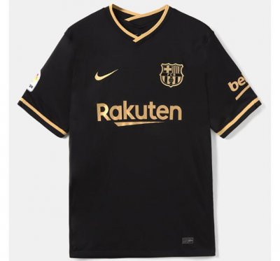 2020-21 Barcelona Away Black Soccer Jersey Shirt
