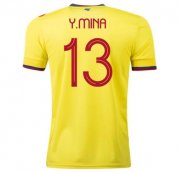 2020 Colombia Home Soccer Jersey Shirt YERRY MINA #13