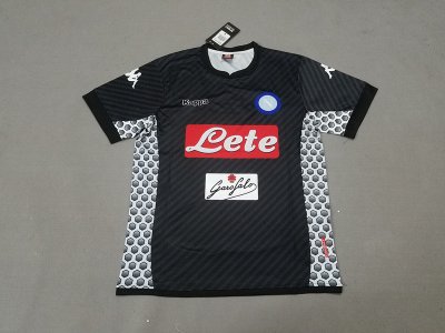 2017-18 Napoli Black Soccer Jersey Shirt