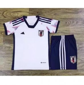 Kids Japan 2022 FIFA World Cup Away Soccer Kits Shirt With Shorts