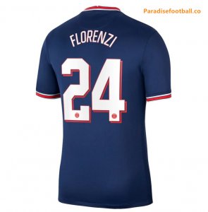 2021-22 Maillot PSG Domicile Cup Home Soccer Jersey Shirt Florenzi 24 printing