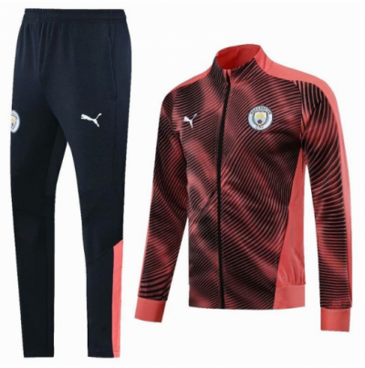 2019-20 Manchester City Black Pink Training Suits (Jacket+Pants)