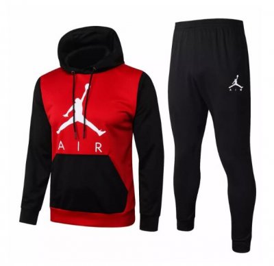 2020-21 Jordan Red Training Suits Hoodie Sweater with Pants