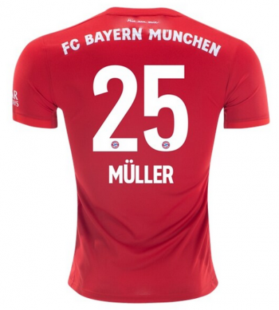 Thomas Muller #25 2019-20 Bayern Munich Home Soccer Jersey Shirt