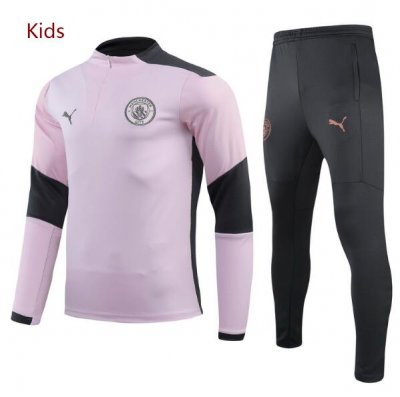 Kids 2020-21 Manchester City Pink Sweat shirt with Pants Training Kits