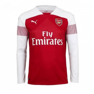 2018-19 Arsenal Long Sleeve Home Soccer Jersey Shirt