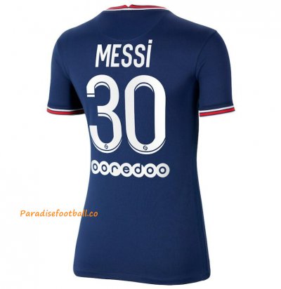 Women 2021-22 Maillot PSG Domicile Home Soccer Jersey Shirt Messi #30 printing