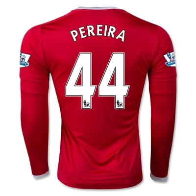 2015-16 Manchester United LS Home Soccer Jersey PEREIRA 44