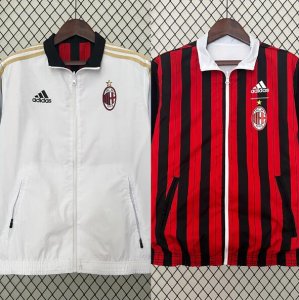 2024-25 AC Milan White Red Reversible Trench Coat Jacket